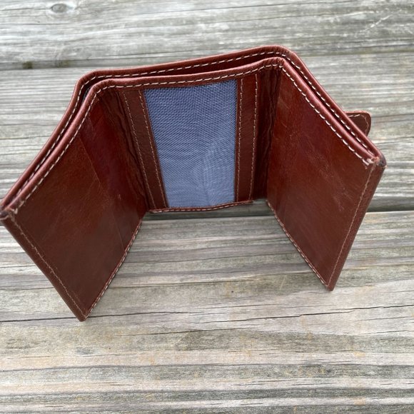 Cardholder Trifold Wallet Genuine Leather Handmade - Picture 3 of 10